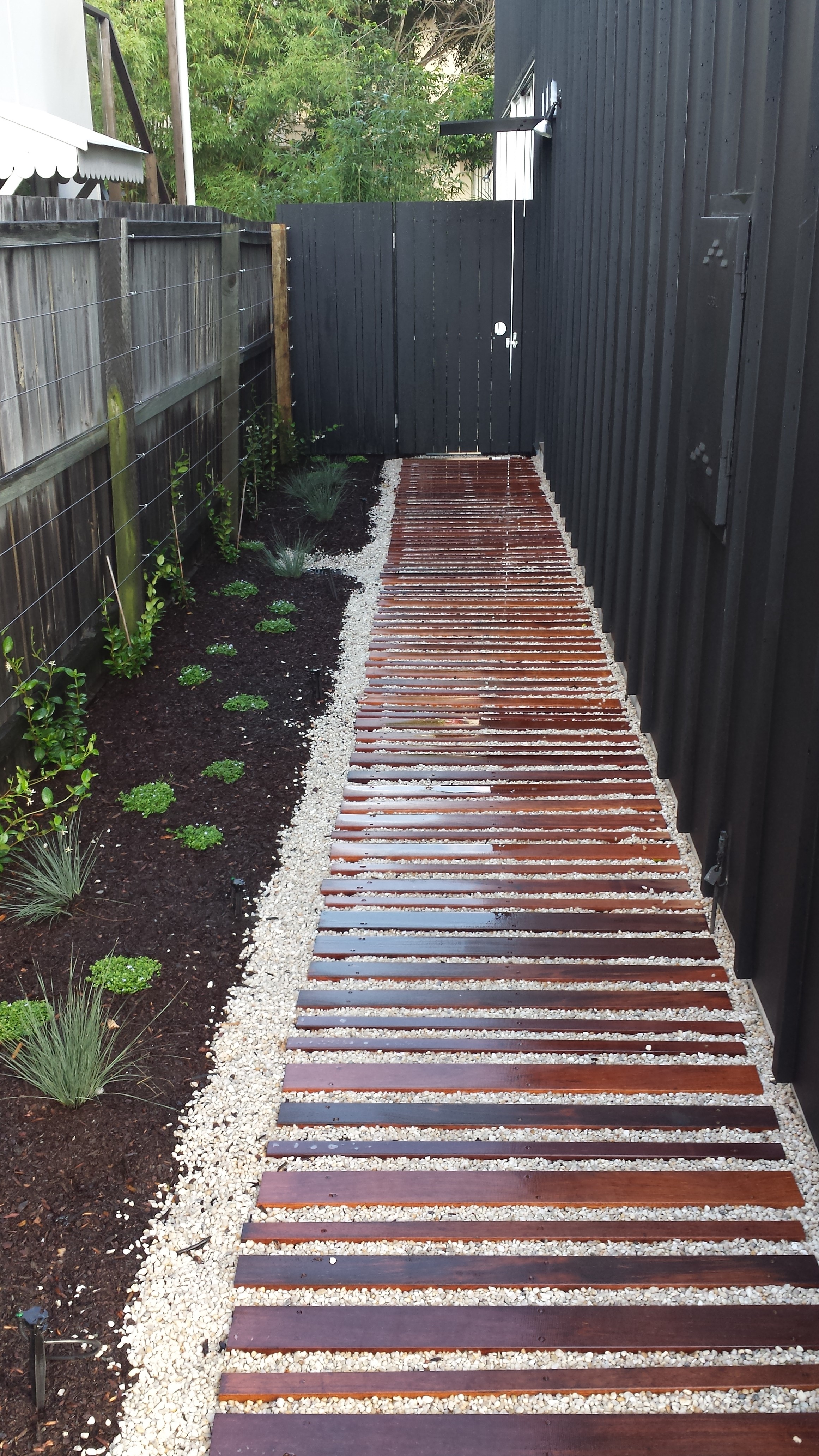 Merbau timber stepper treads